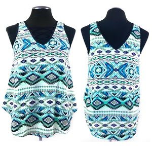 IZ Byer - Tribal Print Swing Top